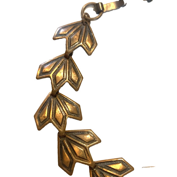 Vintage Southwestern Solid Copper Tennis Bracelet 6 1/2" Western Ethnic - Picture 2 of 7